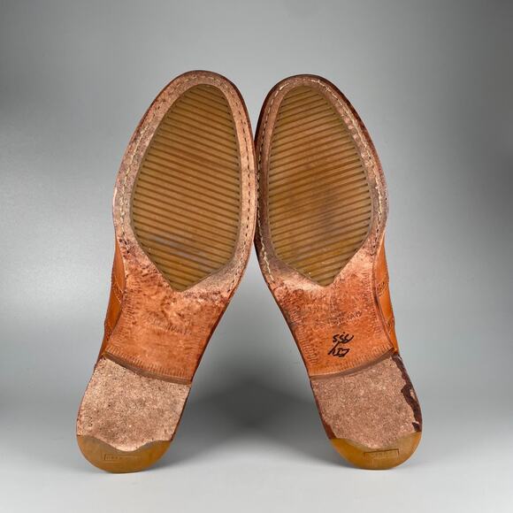 Cole Haan Cambridge Men 11 M British Tan Leather Wingtip Oxford Dress Shoes EUC main image 6